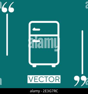 fridge vector icon Linear icon. Editable stroke line Stock Vector