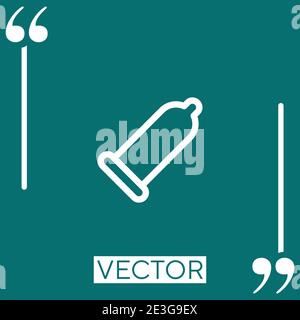 condom vector icon Linear icon. Editable stroked line Stock Vector