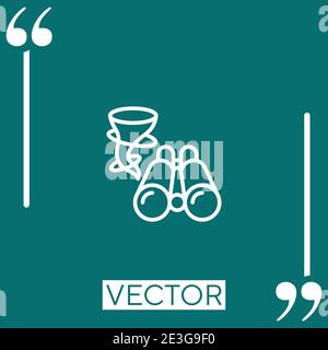 twister vector icon Linear icon. Editable stroke line Stock Vector