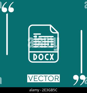 docx vector icon Linear icon. Editable stroke line Stock Vector