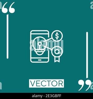 gamification vector icon Linear icon. Editable stroke line Stock Vector