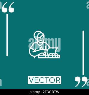 memo vector icon Linear icon. Editable stroked line Stock Vector