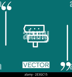 directions vector icon Linear icon. Editable stroke line Stock Vector