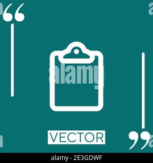clipboard outline vector icon Linear icon. Editable stroke line Stock Vector