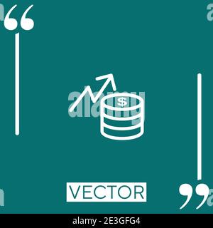 finances vector icon Linear icon. Editable stroke line Stock Vector