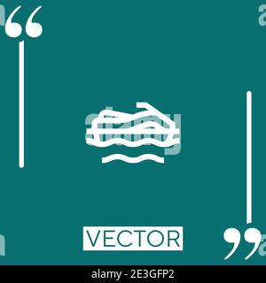 jet ski vector icon Linear icon. Editable stroked line Stock Vector