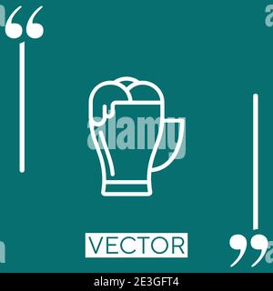frappe vector icon Linear icon. Editable stroke line Stock Vector