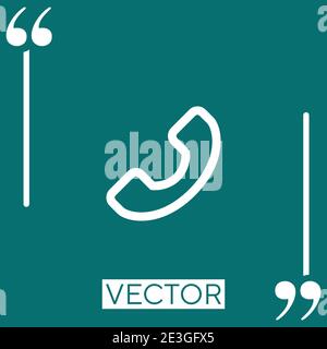 telephone auricular outline vector icon Linear icon. Editable stroke line Stock Vector