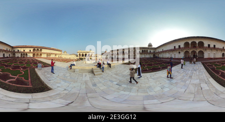 360 degree panoramic view of Red fort. Agra. India