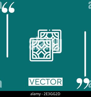 tiles vector icon Linear icon. Editable stroked line Stock Vector