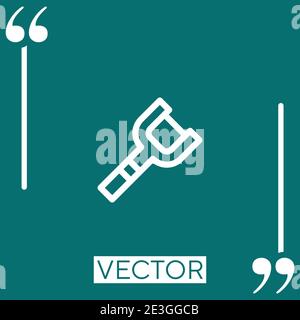 peeler vector icon Linear icon. Editable stroked line Stock Vector