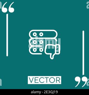 bad review vector icon Linear icon. Editable stroke line Stock Vector