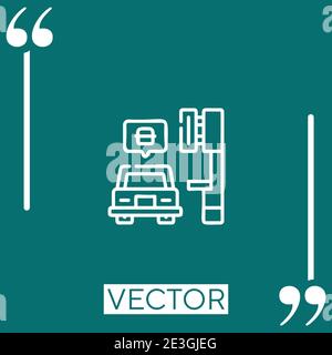 drive thru vector icon Linear icon. Editable stroked line Stock Vector