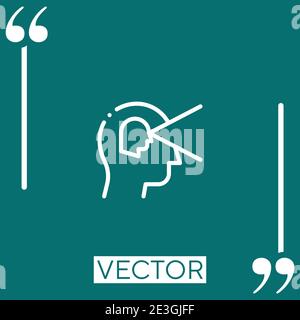 self awareness vector icon Linear icon. Editable stroked line Stock Vector