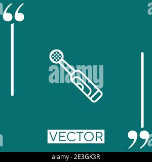 electric toothbrush vector icon Linear icon. Editable stroke line Stock Vector