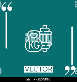 weights vector icon Linear icon. Editable stroke line Stock Vector
