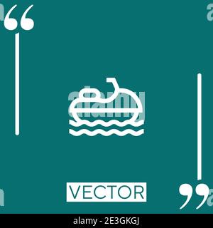 jet ski vector icon Linear icon. Editable stroked line Stock Vector