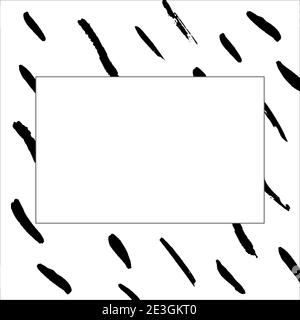 White space for text on an abstract background. Abstract black brush on a white background. Vector. Quote text info design. Template. Stock Vector