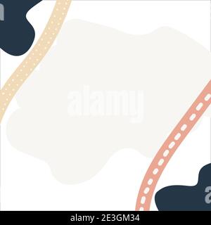 Abstract brush stroke background. Handdrawn colors spots, brush, lines on a white background. Vector. Blank template quote text for design. Template f Stock Vector