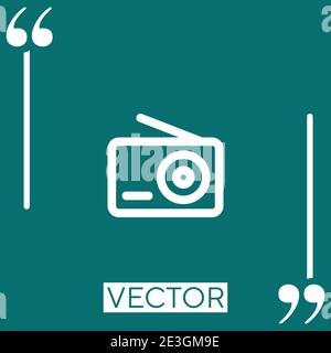photo camera outlined tool Linear icon. Editable stroke line Stock Vector