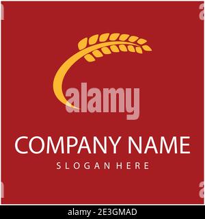 Agriculture wheat vector icon design Stock Vector