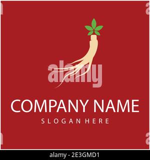 Ginseng Logo Template vector symbol nature Stock Vector