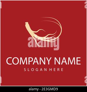 Ginseng Logo Template vector symbol nature Stock Vector