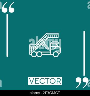 gangway vector icon Linear icon. Editable stroked line Stock Vector