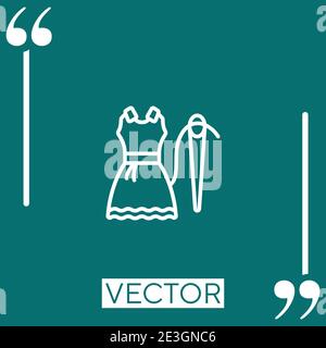 Dressmaking vector icon Linear icon. Editable stroke line Stock Vector