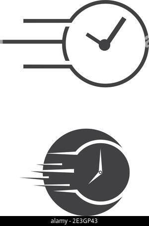 Fast time Logo Template vector symbol nature Stock Vector