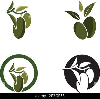 Set olive icon vector illustration design template Stock Vector