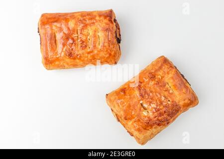 Apple pie on white background Stock Photo