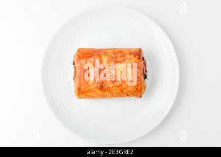 Apple pie on white background Stock Photo