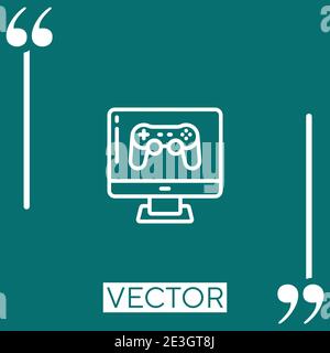 gaming vector icon Linear icon. Editable stroke line Stock Vector