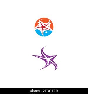 Star Fish Logo Template vector icon illustration design Stock Vector