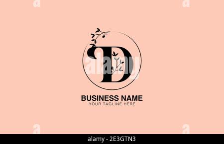 Floral D DD initial logo | initial based modern monogram logo, vector template image. luxury logotype logo, Feminine logo. typography logo Stock Vector