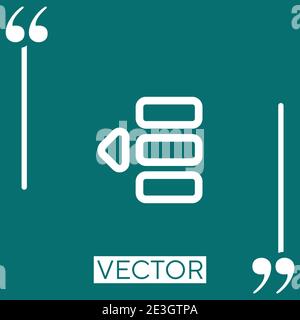 menu expanding button vector icon Linear icon. Editable stroke line Stock Vector