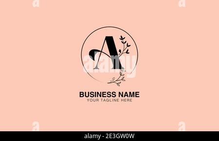 Floral A AA initial logo | initial based modern monogram logo, vector template image. luxury logotype logo, Feminine logo. typography logo Stock Vector