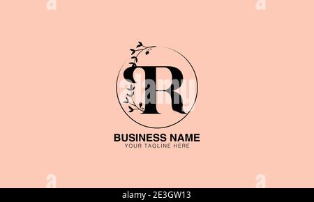 Floral R RR initial logo | initial based modern monogram logo, vector template image. luxury logotype logo, Feminine logo. typography logo Stock Vector