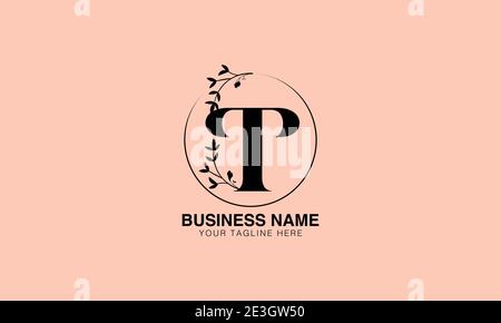 Floral T TT initial logo | initial based modern monogram logo, vector template image. luxury logotype logo, Feminine logo. typography logo Stock Vector
