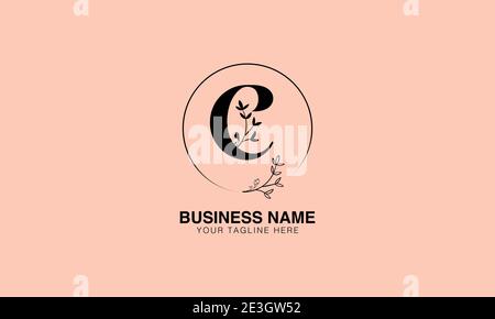 Floral C CC initial logo | initial based modern monogram logo, vector template image. luxury logotype logo, Feminine logo. typography logo Stock Vector