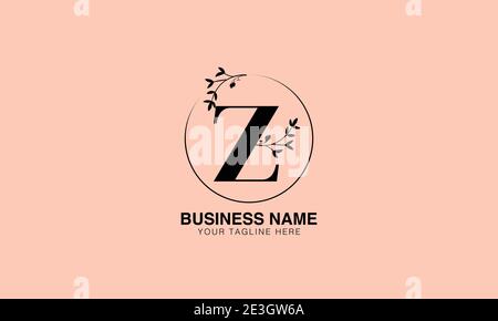Floral Z ZZ initial logo | initial based modern monogram logo, vector template image. luxury logotype logo, Feminine logo. typography logo Stock Vector