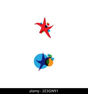 Star Fish Logo Template vector icon illustration design Stock Vector