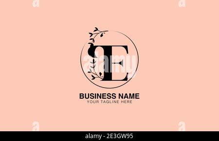 Floral E EE initial logo | initial based modern monogram logo, vector template image. luxury logotype logo, Feminine logo. typography logo Stock Vector