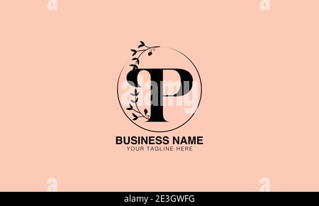 Floral P PP initial logo | initial based modern monogram logo, vector template image. luxury logotype logo, Feminine logo. typography logo Stock Vector