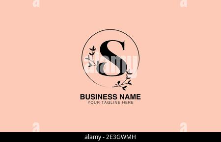Floral S SS initial logo | initial based modern monogram logo, vector template image. luxury logotype logo, Feminine logo. typography logo Stock Vector