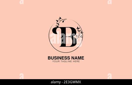 Floral B BB initial logo | initial based modern monogram logo, vector template image. luxury logotype logo, Feminine logo. typography logo Stock Vector