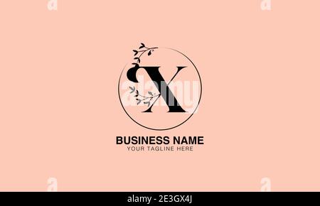 Floral X XX initial logo | initial based modern monogram logo, vector template image. luxury logotype logo, Feminine logo. typography logo Stock Vector