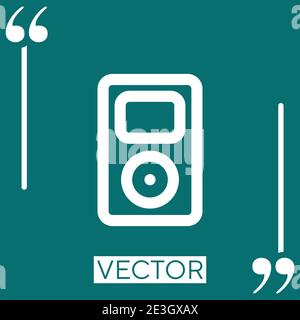 ipod outline vector icon Linear icon. Editable stroke line Stock Vector