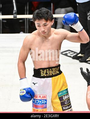 Tokyo, Japan. 14th Jan, 2021. Keisuke Matsumoto Boxing : 58kg weight bout at Korakuen Hall in Tokyo, Japan . Credit: Hiroaki Yamaguchi/AFLO/Alamy Live News Stock Photo